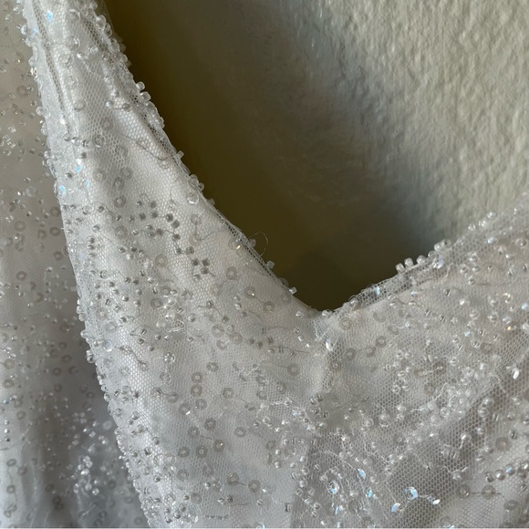 Amsale White Beaded Jumpsuit - Picture 9 of 12